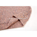 Women's Knitted Fancy Crew-Neck Chunky Pullover